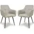 Davidson Dining Chairs with Armrests - Mink, Fabric