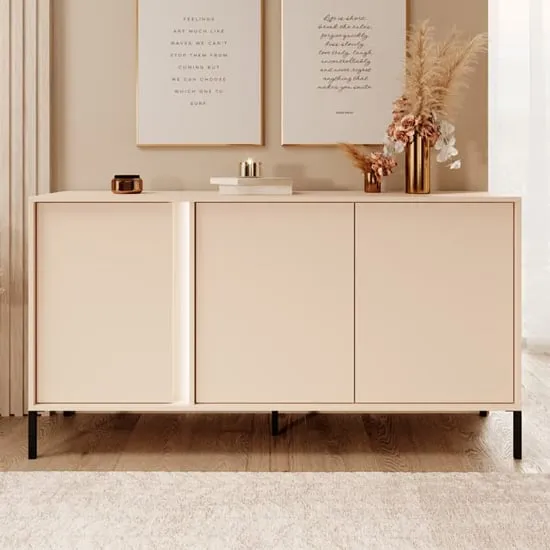 Davis 3 Door Sideboard with LED - Beige