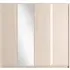 Davis 4 Door Mirrored Wardrobe with LED - Beige