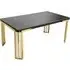 Davos Coffee Table with Gold Frame - Black, Sintered Stone
