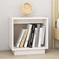Dawes Bedside Cabinet - White, Pinewood