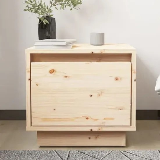 Dawes Bedside Cabinet with Drawer - Natural, Pinewood