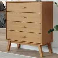 Dawlish 4-Drawer Chest of Drawers - Brown, Pinewood