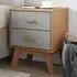 Dawlish Bedside Cabinet with 2 Drawers - Grey, Pinewood