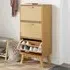 Dawlish Shoe Cabinet with 3 Drawers - Brown, Pinewood