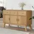 Dawlish Sideboard with 3 Doors 3 Drawers - Brown, Pinewood