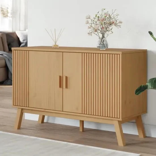 Dawlish Storage Cabinet with 2 Doors - Brown, Pinewood image