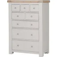 Dawson Tall Chest of 8 Drawers - Taupe, MDF