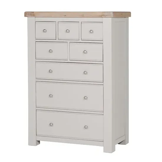 Dawson Tall Chest of 8 Drawers - Taupe, MDF