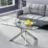 Daytona Coffee Table - Clear, Chrome