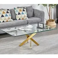Daytona Coffee Table - Clear, Gold