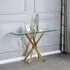 Daytona Console Table - Clear, Gold