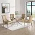 Daytona Large Dining Set 4 Imperial Chairs - Clear Glass