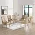 Daytona Large Dining Set 6 Imperial Chairs - Clear Glass