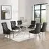 Daytona Large Dining Set 6 Imperial Chairs - Clear Glass