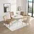 Daytona Round Dining Table with 4 Imperial Chairs - Champagne, Glass