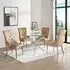Daytona Round Dining Table with 4 Imperial Chairs - Clear Glass