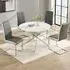 Daytona Round Dining Table with 4 Symphony Chairs - Grey, Glass