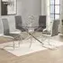 Daytona Round Glass Dining Table with 4 Symphony Chairs - Grey