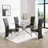 Daytona Small Glass Dining Table with 4 Ravenna Chairs - Clear