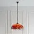 Dearborn 3 Light Large Pendant Ceiling Light - Orange, Glass