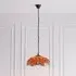 Dearborn 3 Light Small Pendant Ceiling Light - Orange, Glass