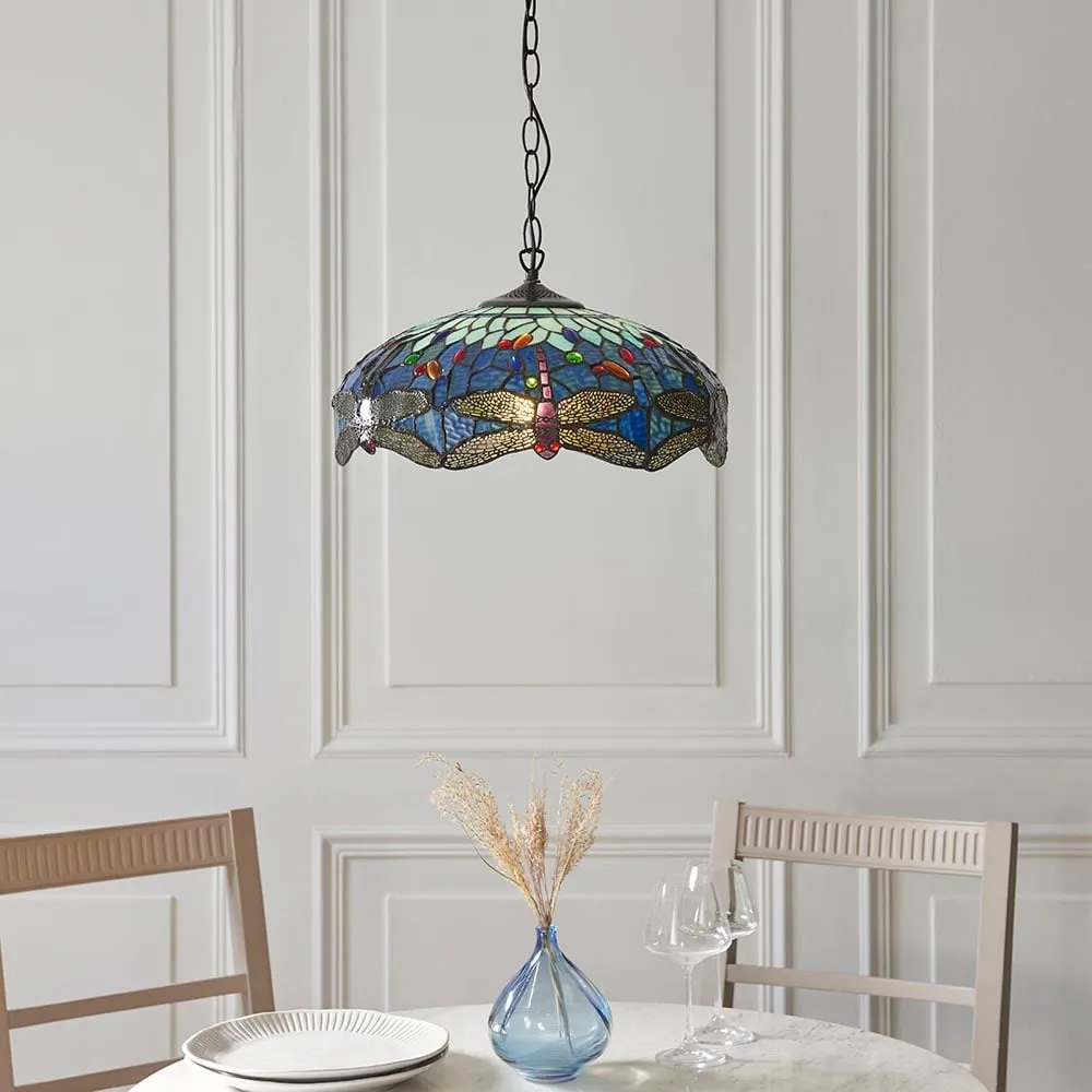Dearborn Tiffany Glass 3 Pendant Light - Multicolour image