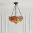 Dearborn Tiffany Glass Pendant Ceiling Light - Orange