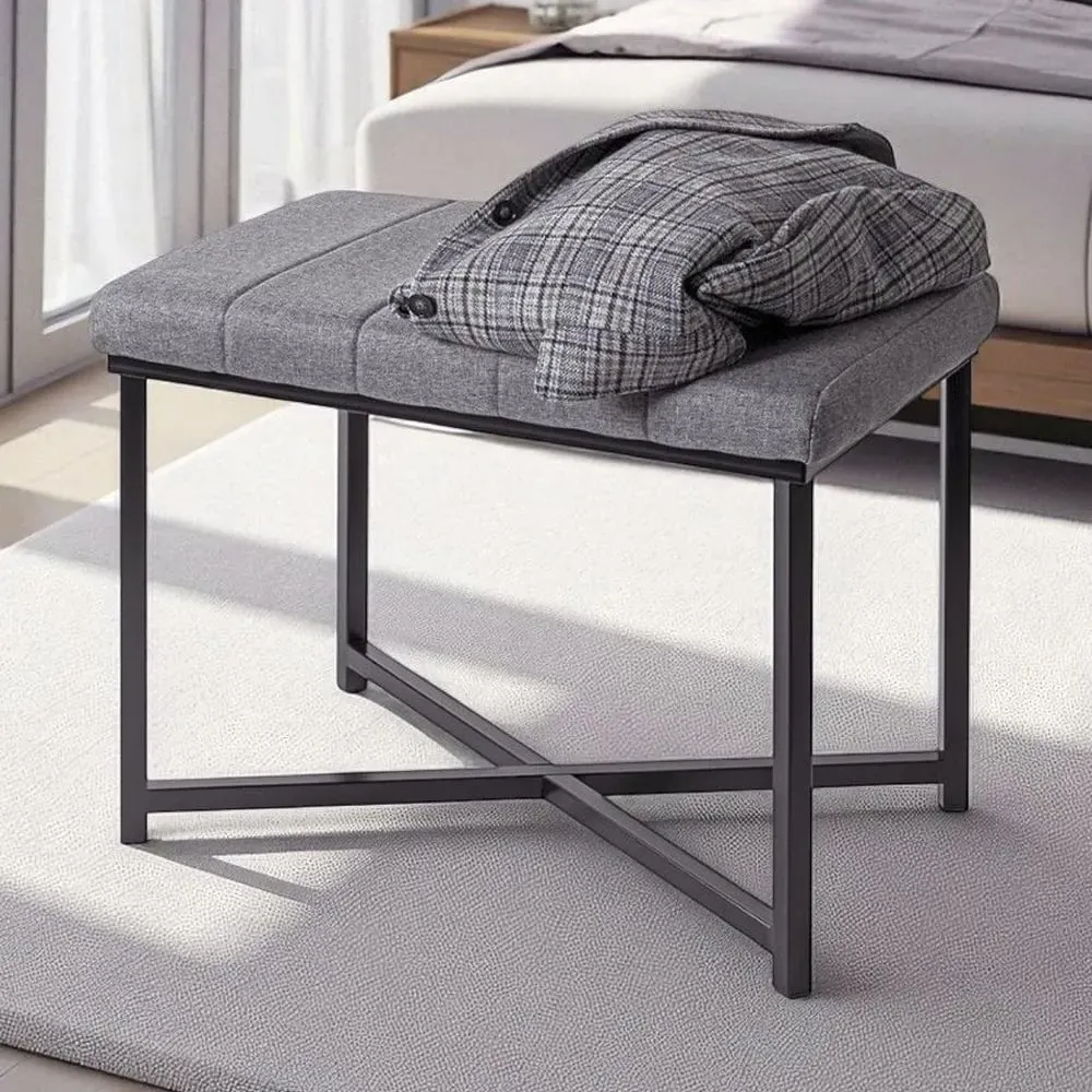 Decatur Hallway Seating Bench - Grey, Fabric image