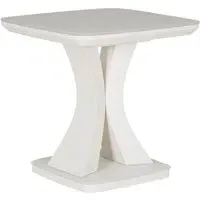 Decatur Square Lamp Table - Greige, Glass