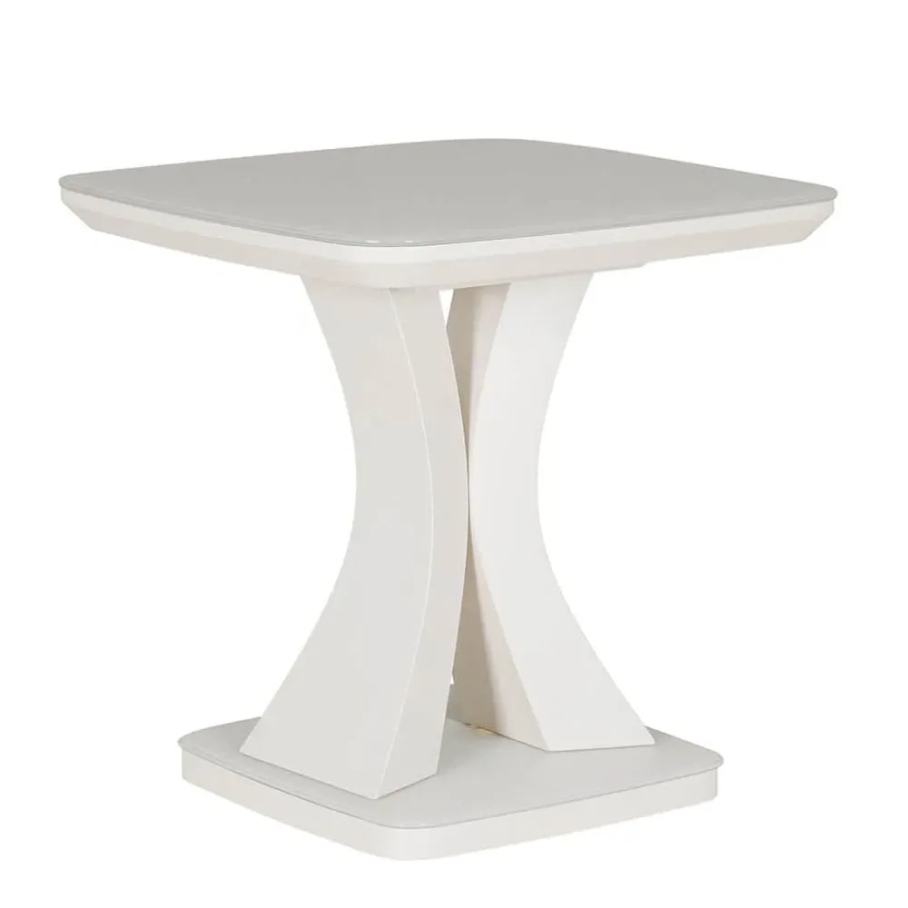 Decatur Square Lamp Table - Greige, Glass image