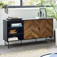 Decatur Wooden Sideboard with 2 Doors - Light Brown, Wood