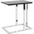 Declan Square Glass Side Table - Black, Chrome