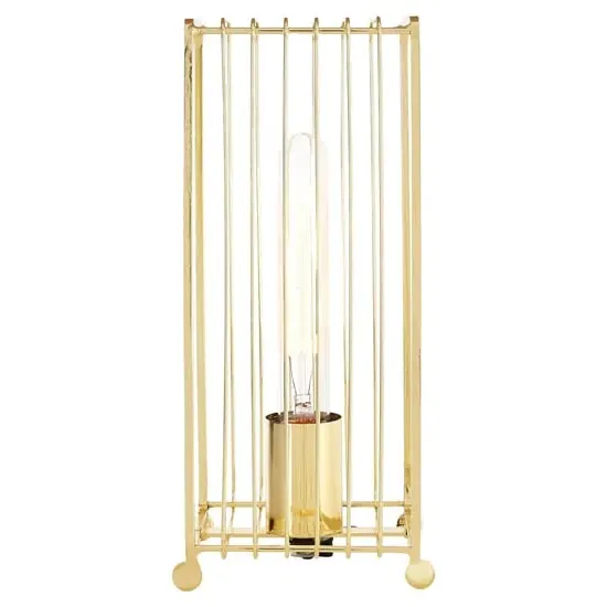 Decoli Metal Table Lamp with Frame - Gold