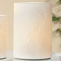 Deer Large Table Lamp - White, Porcelain