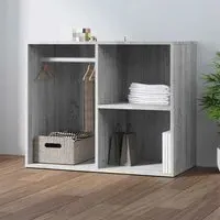 Deion Clothes Storage Unit with Hanging Rod - Grey Sonoma