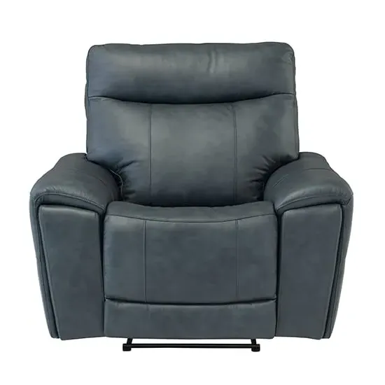 Deland Electric Recliner Armchair - Blue, Faux Leather image
