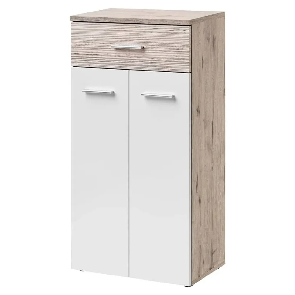 Deland Hallway Storage Cabinet with 2 Doors - White, Oak