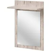 Deland Hallway Wall Mirror with Shelf - Wellington Oak