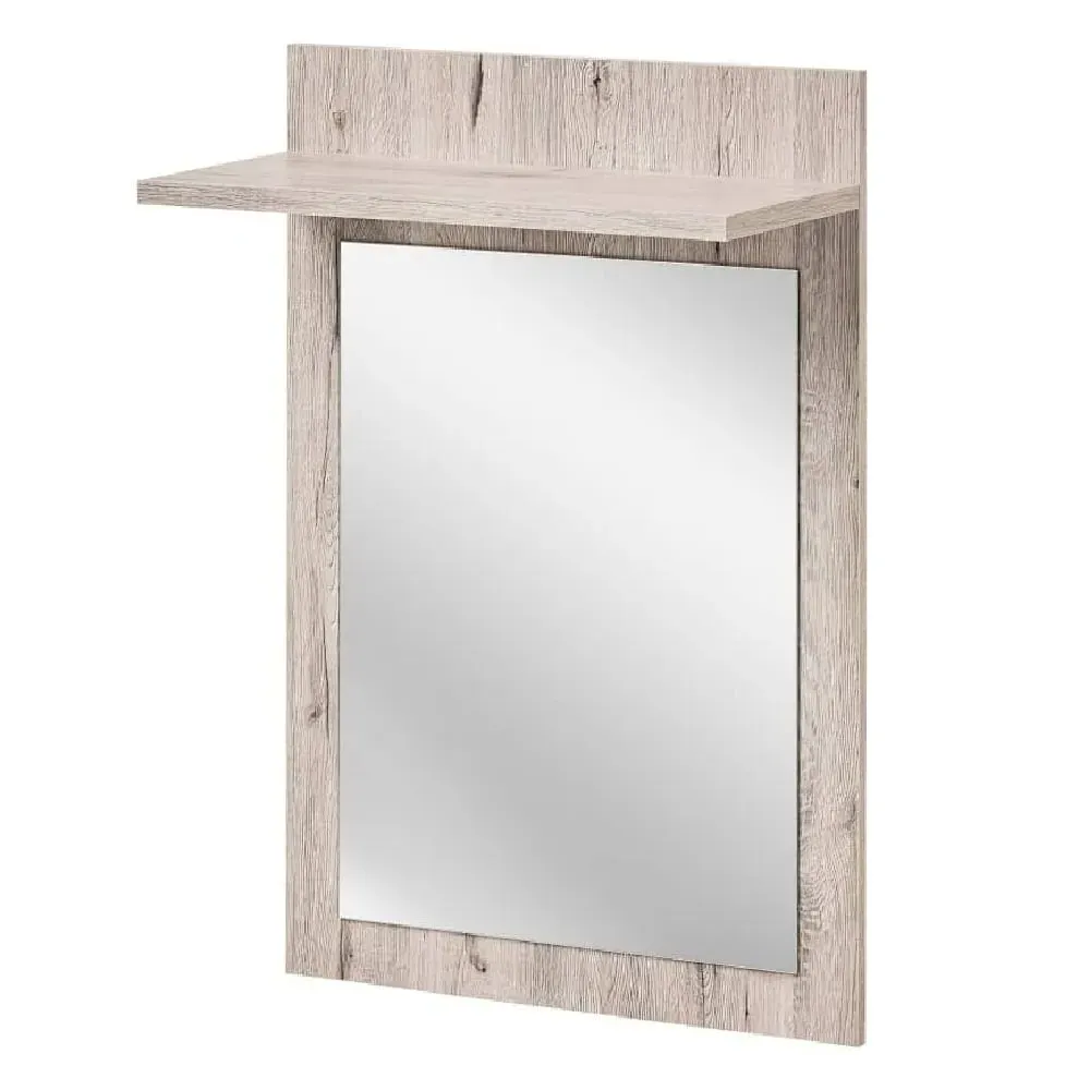 Deland Hallway Wall Mirror with Shelf - Wellington Oak image