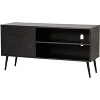 Deland Large TV Stand with Storage - Black, MDF