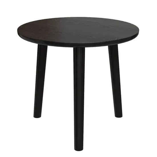 Deland Round Lamp Table - Black, MDF