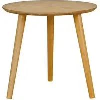 Deland Round Lamp Table - Natural Oak, MDF