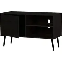 Deland TV Stand with Storage - Black, MDF