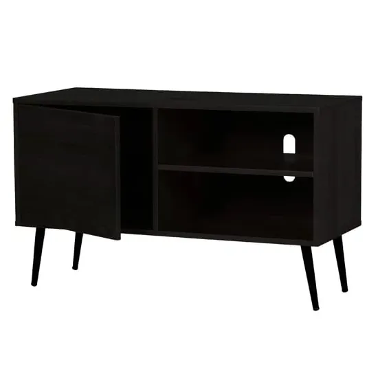 Deland TV Stand with Storage - Black, MDF