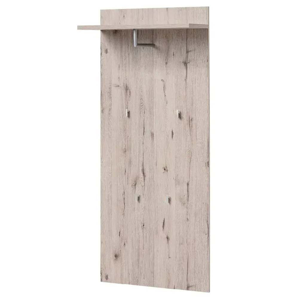 Deland Wall Coat Rack with Shelf - Wellington Oak