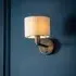 Deland Wall Light with Switch - White, Bronze