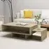 Delano Coffee Table with 3 Shelves - Sonoma Oak