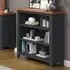 Delavan 3-Shelf Bookcase - Oak, Black