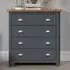 Delavan 4-Drawer Chest of Drawers - Midnight Blue, Oak
